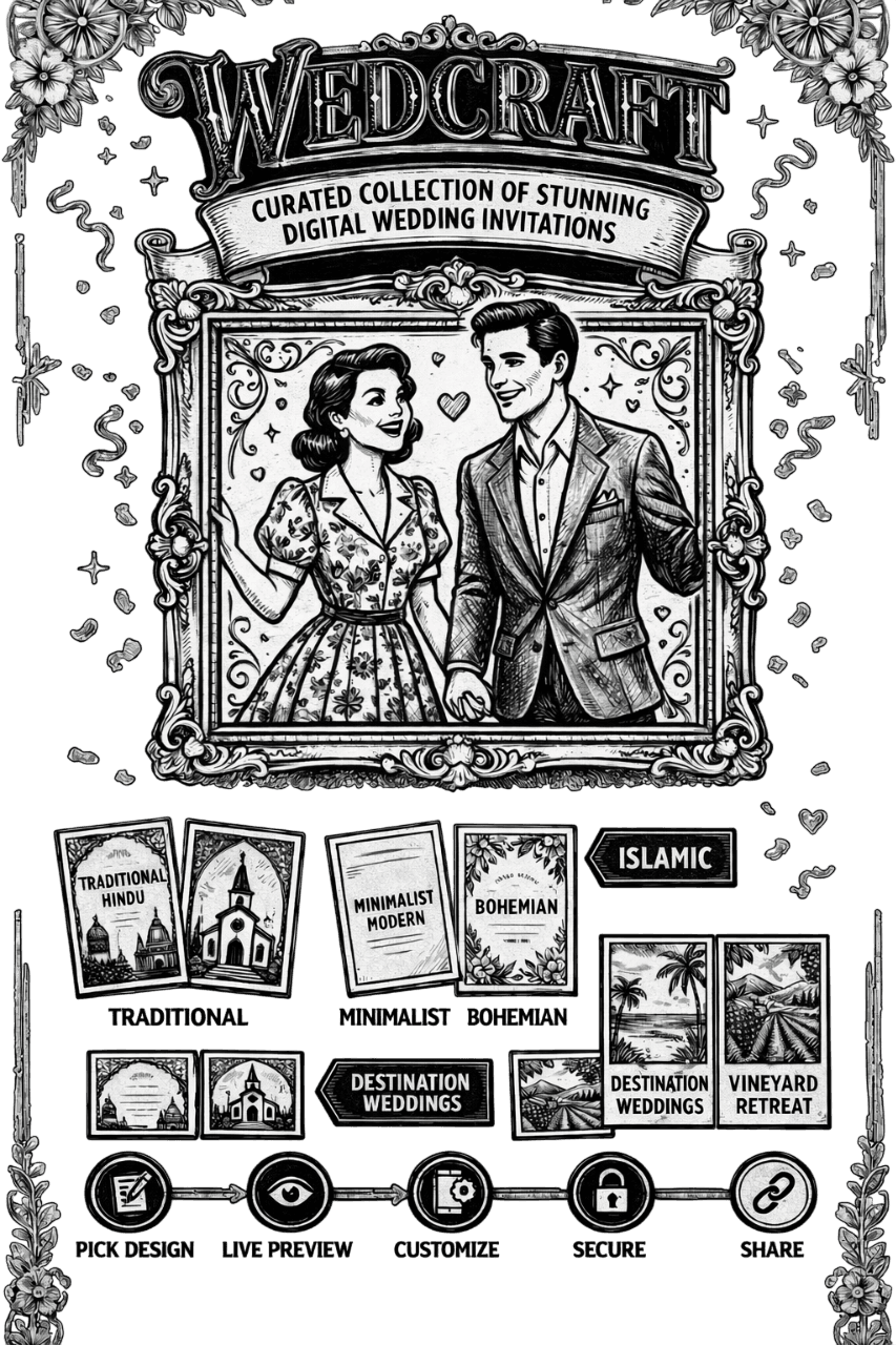 Wedding invitation website preview